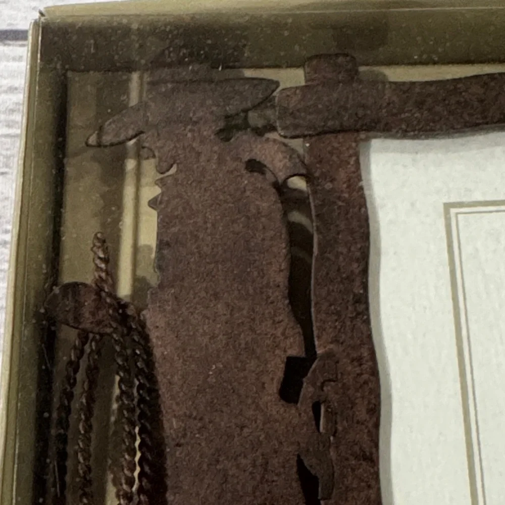 Sonoma Rustic Cowboy Brown Metal Photo Frame 3 1/2 x 5